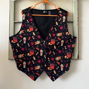 Holiday Editions Men’s Vest Seasonal Fall Autumn Black Size XL